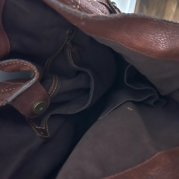 Isabella Fiore Brown Leather Hobo Bag - Picture 6 of 6